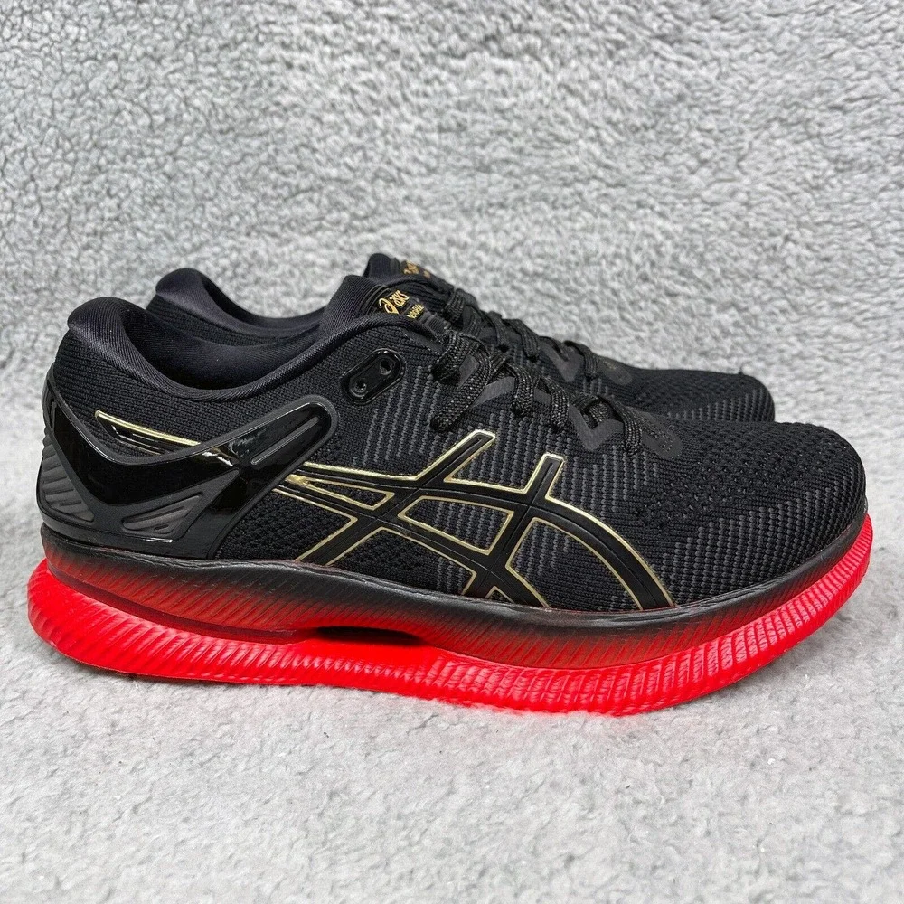 Asics MetaRide Womens Size 9 Running Shoes Sneakers Black Classic Red 1012A130